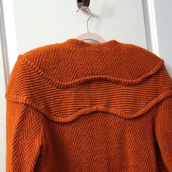 FAITAT Vintage Wool Car Jacket in Ochre - Picture 8 of 10
